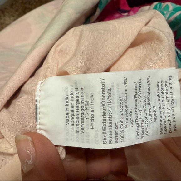 J.Crew  pink and green floral print cotton wrap midi dress size 2 - Picture 6 of 6